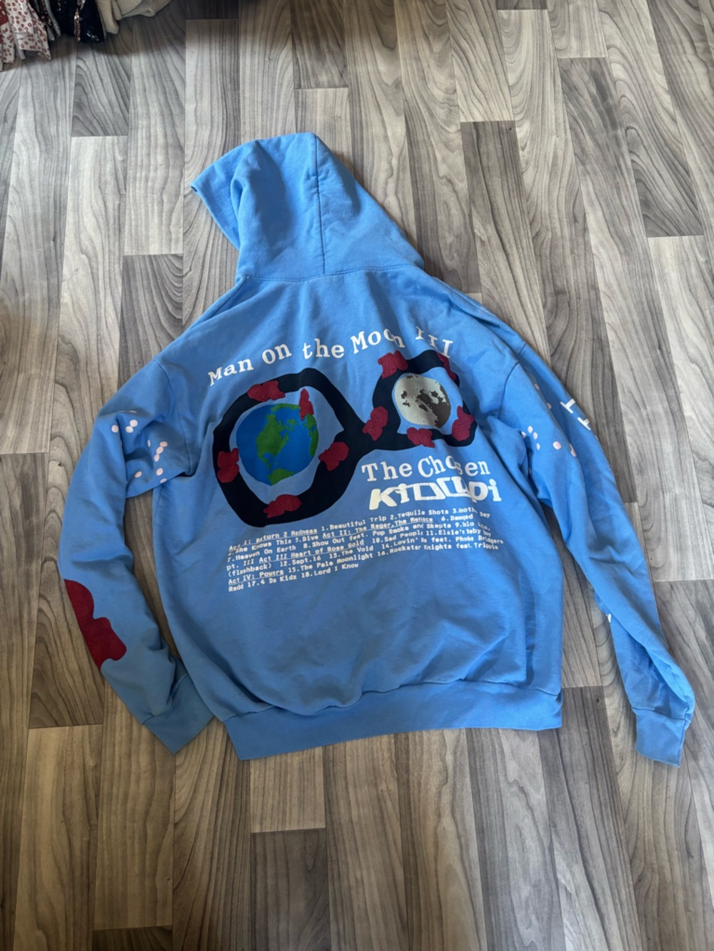 Kid Cudi MOTM 2XL Man on the Moon Blue Hoodie - Picture 2 of 3